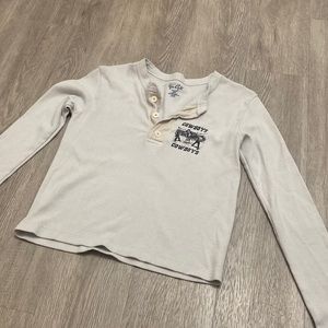 brandy melville john galt knit long sleeve graphic button up